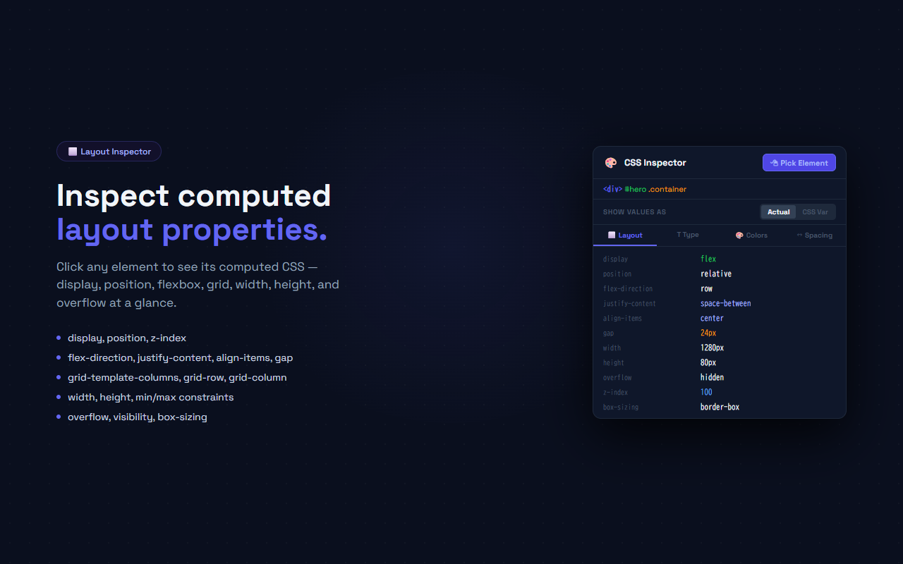CSS Inspector screenshot 1