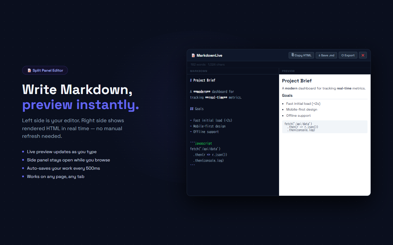 MarkdownLive screenshot 1