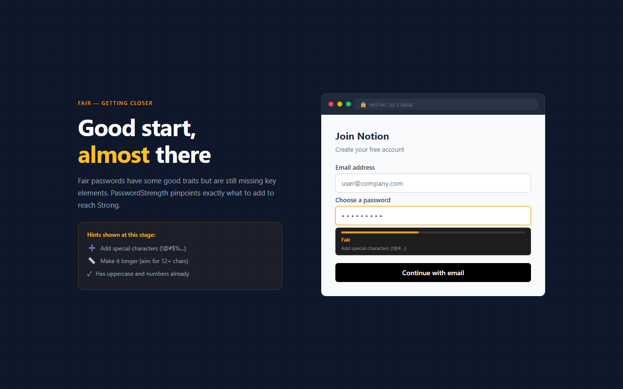 PasswordStrength screenshot 2