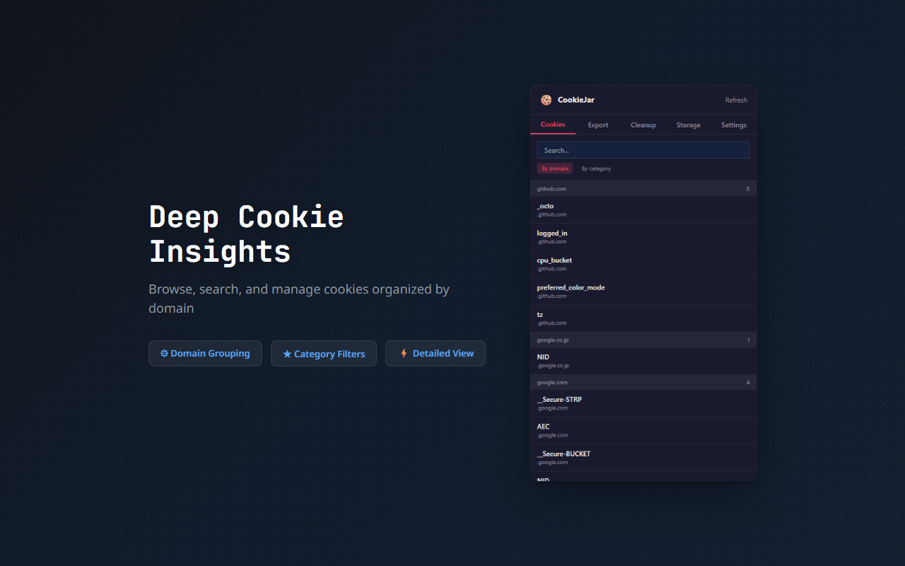 CookieJar screenshot 2
