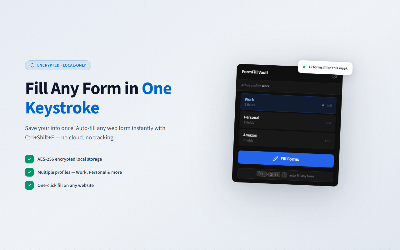 FormFill Vault screenshot 1