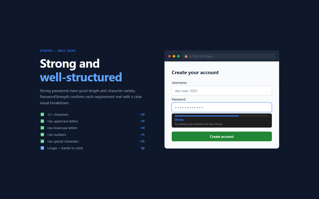 PasswordStrength screenshot 3