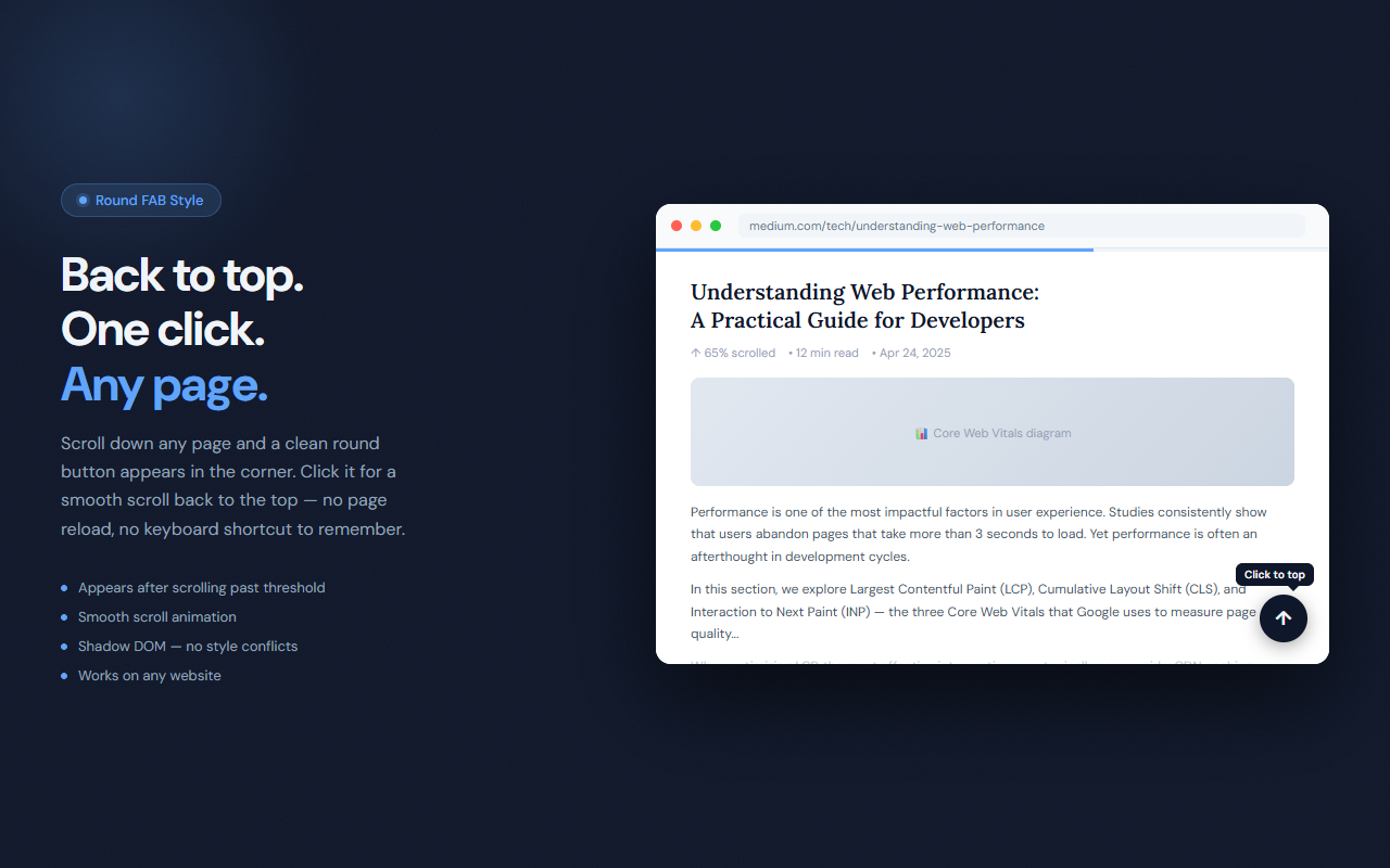 ScrollToTop screenshot