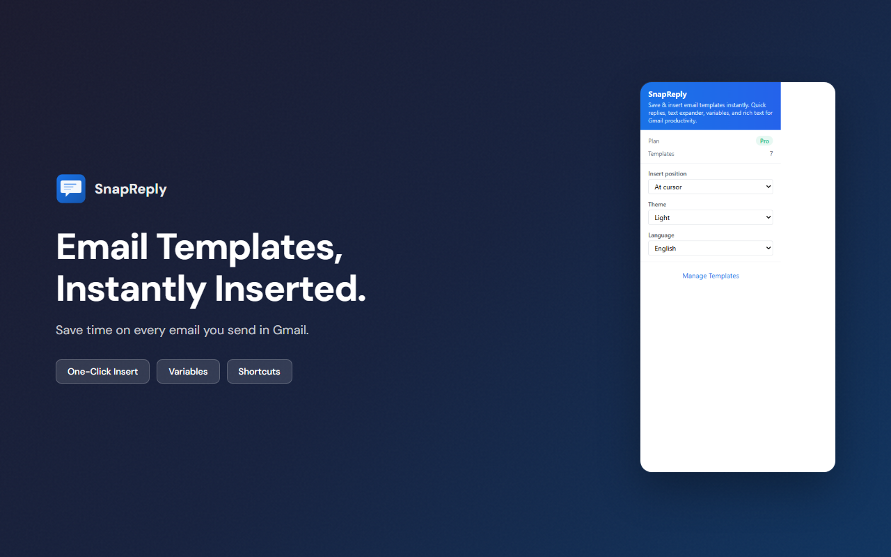 SnapReply for Gmail screenshot 1